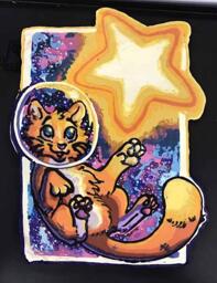Galaxy Kitten Pancake Art