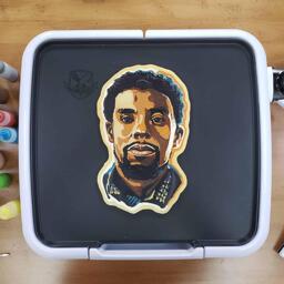 Chadwick Boseman Tribute Pancake Art