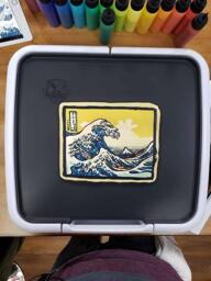 The Great Wave off Kanagawa Pancake Art