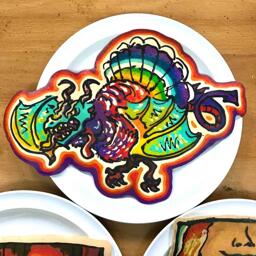 Turkey Dragon Pancake Art