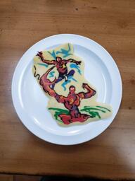 Spiderman with Carnage Pancake Art